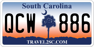 SC license plate QCW886