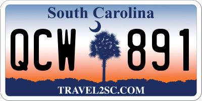 SC license plate QCW891
