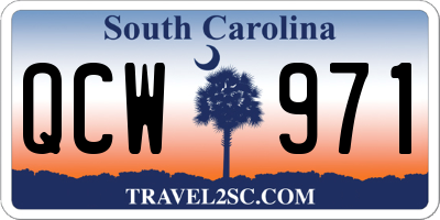 SC license plate QCW971