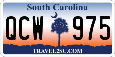 SC license plate QCW975