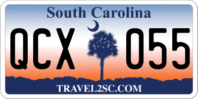 SC license plate QCX055