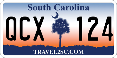 SC license plate QCX124