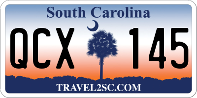 SC license plate QCX145