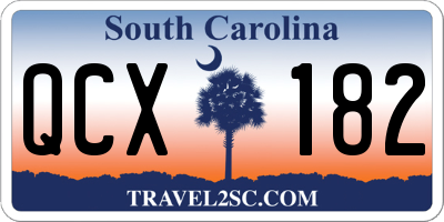 SC license plate QCX182