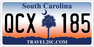 SC license plate QCX185