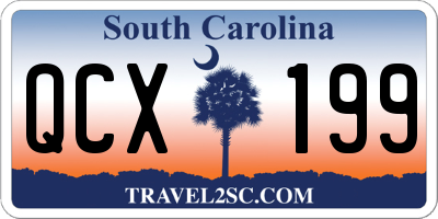 SC license plate QCX199