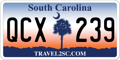 SC license plate QCX239
