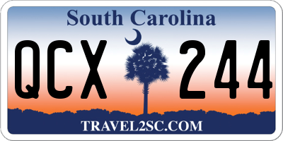 SC license plate QCX244