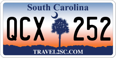 SC license plate QCX252