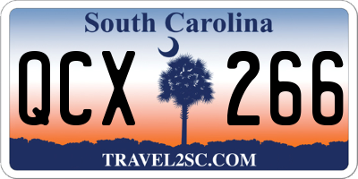 SC license plate QCX266
