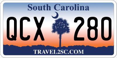 SC license plate QCX280
