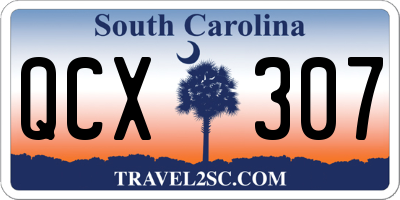 SC license plate QCX307