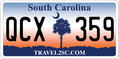 SC license plate QCX359