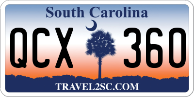 SC license plate QCX360