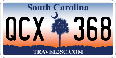 SC license plate QCX368