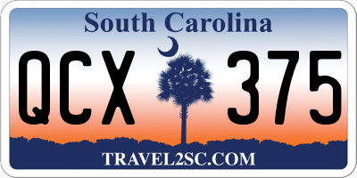 SC license plate QCX375
