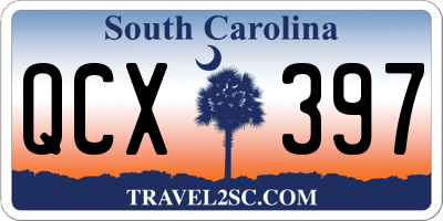 SC license plate QCX397
