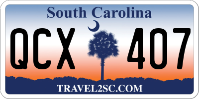 SC license plate QCX407