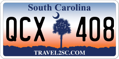 SC license plate QCX408