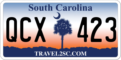 SC license plate QCX423
