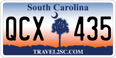 SC license plate QCX435