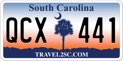 SC license plate QCX441
