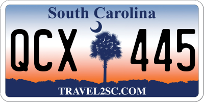 SC license plate QCX445