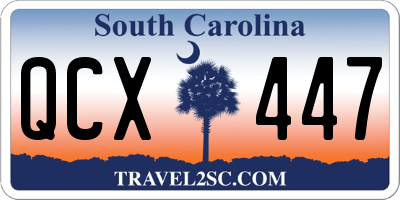 SC license plate QCX447