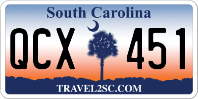 SC license plate QCX451