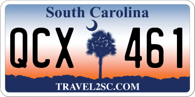SC license plate QCX461