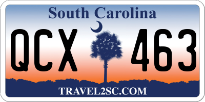 SC license plate QCX463