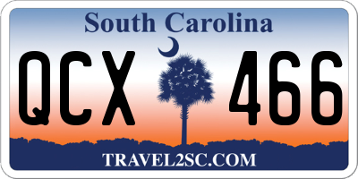 SC license plate QCX466