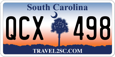 SC license plate QCX498