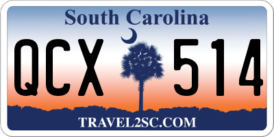 SC license plate QCX514