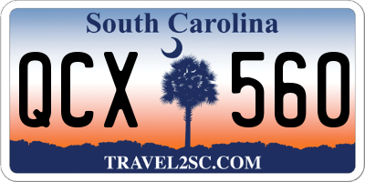 SC license plate QCX560