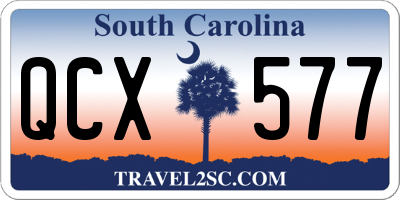 SC license plate QCX577