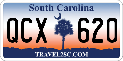 SC license plate QCX620