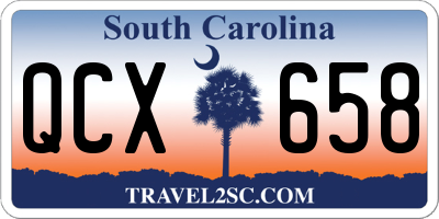 SC license plate QCX658
