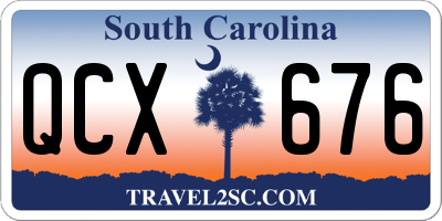 SC license plate QCX676