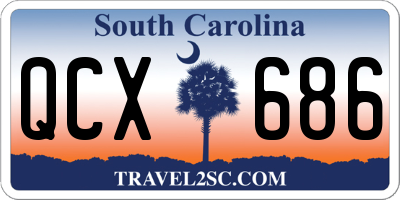 SC license plate QCX686