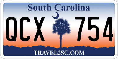 SC license plate QCX754