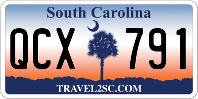 SC license plate QCX791