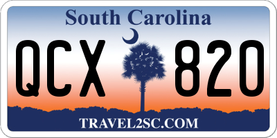SC license plate QCX820