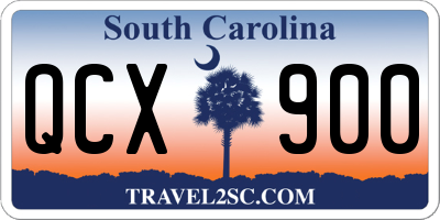 SC license plate QCX900