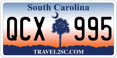 SC license plate QCX995