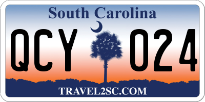 SC license plate QCY024