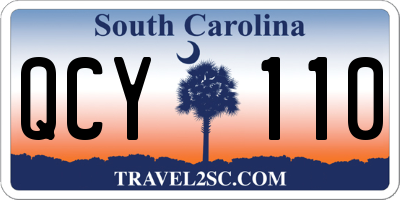 SC license plate QCY110