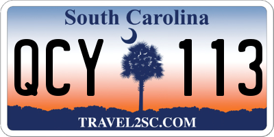 SC license plate QCY113