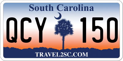 SC license plate QCY150