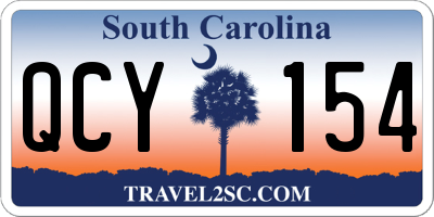SC license plate QCY154